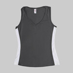 AJ215 Women's V-Neck Colorblock Tank