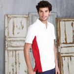 Flags short sleeve bi-colour polo shirt