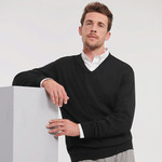 V-neck knitted sweater