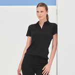 Women's short sleeve stretch polo