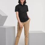 Ladies' Short Sleeve Tailored Oxford Shirt