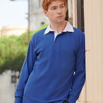 Long sleeve plain rugby shirt