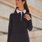 Women's long sleeve plain rugby shirt