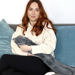 Super luxury faux fur long hot water bottle and cover