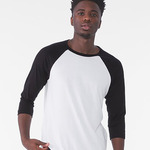 Unisex triblend ¾ sleeve baseball t-shirt