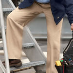 Men's Plain Front Work Pants