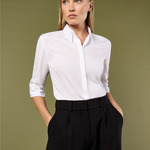 Tailored Fit 3/4 Sleeve Continental Blouse