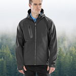 3-layer recycled printable casual hooded softshell