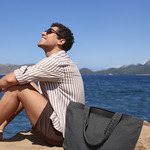 Garment-dyed shopper