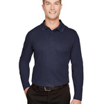 Men's CrownLux Performance® Plaited Long Sleeve Polo