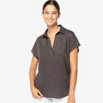 Spasso Ladies Linen Polo Shirt