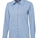 JB's  LADIES ORIGINAL L/S FINE CHAMBRAY SHIRT  LT BLUE- 06