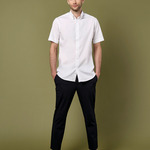 Tailored Fit Short Sleeve Premium Oxford Shirt