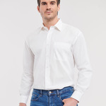 Men's Long Sleeve Classic Pure Cotton Poplin Shirt