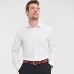 Long sleeve herringbone shirt