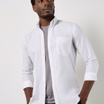 Slim Fit Long Sleeve Workwear Oxford Shirt