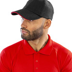 Brushed coton printers/embroiderers cap with sandwich peak