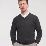 Russell Athletic Collection Cotton Acrylic V Neck Sweater