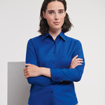 Russell Athletic Collection Ladies Long Sleeve Easy Care Oxford Shirt