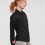 Russell Athletic Collection Ladies Long Sleeve Easy Care Poplin Shirt