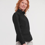 Russell Athletic Collection Ladies Long Sleeve Easy Care Cotton Poplin Shirt