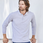 Fruit of the Loom Premium Long Sleeve Cotton Piqué Polo Shirt