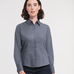 Russell Athletic Collection Ladies Long Sleeve Fitted Poplin Shirt