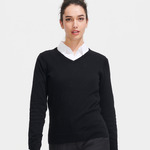 SOL'S Ladies Galaxy Cotton Acrylic V Neck Sweater