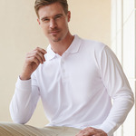 Henbury Unisex Long Sleeve Coolplus® Piqué Polo Shirt