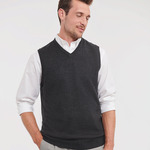 Russell Athletic Collection Sleeveless Cotton Acrylic V Neck Sweater