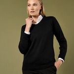 Kustom Kit Ladies Arundel Cotton Acrylic V Neck Sweater
