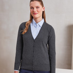 Premier Ladies Cotton Acrylic V Neck Cardigan