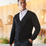 Henbury Lightweight Cotton Acrylic V Neck Cardigan
