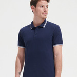 SOL'S Pasadena Tipped Cotton Piqué Polo Shirt