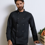 Premier Unisex Long Sleeve Stud Front Chef's Jacket
