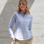 Women's modern long sleeve Oxford shirt