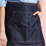 Jeans stitch denim waist apron