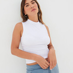 SF Clothing Ladies High Neck Crop Vest