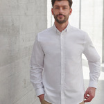 Henbury Modern Long Sleeve Classic Fit Oxford Shirt