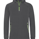 Proact Zip Neck Hooded Sweatshirt
