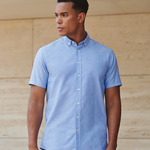 Henbury Modern Short Sleeve Regular Fit Oxford Shirt