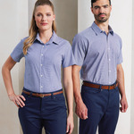 Premier Ladies Gingham Short Sleeve Shirt