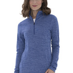 ATC™ DYNAMIC HEATHER FLEECE 1/2 ZIP LADIES' SWEATSHIRT