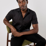 Tailored Fit Short Sleeve Poplin Shirt