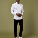 Tailored Fit Long Sleeve Poplin Shirt