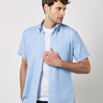 Slim Fit Short Sleeve Workwear Oxford Shirt