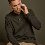 Men's Luxury Long Sleeve Stretch Polo