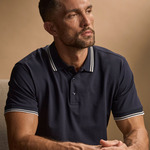 Men's Luxury Stripe Stretch Polo