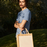 Cotton Pocket Jute Midi Tote