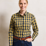 Women's Mulligan check cotton long sleeve shirt